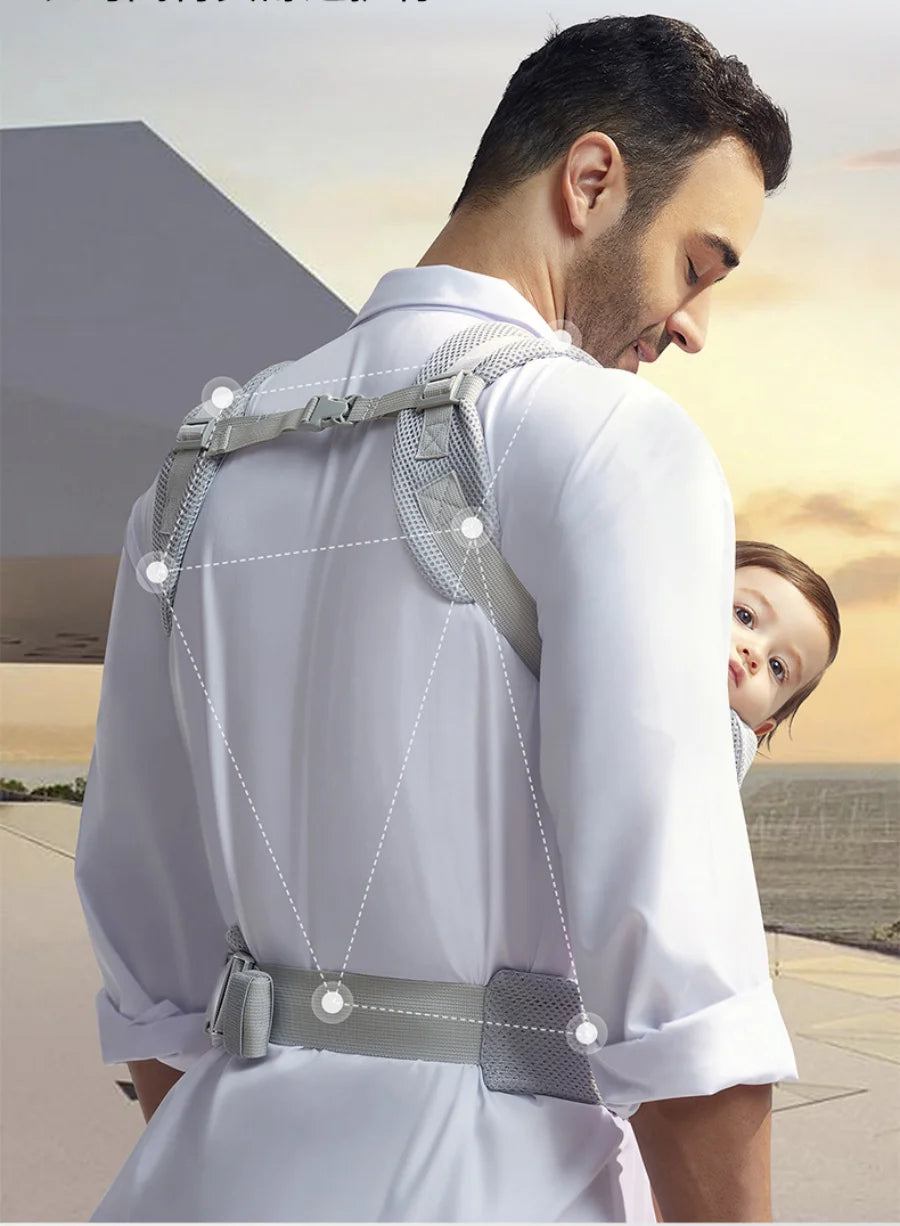 מנשא ארגונומי - תמיכה כפולה - כהה