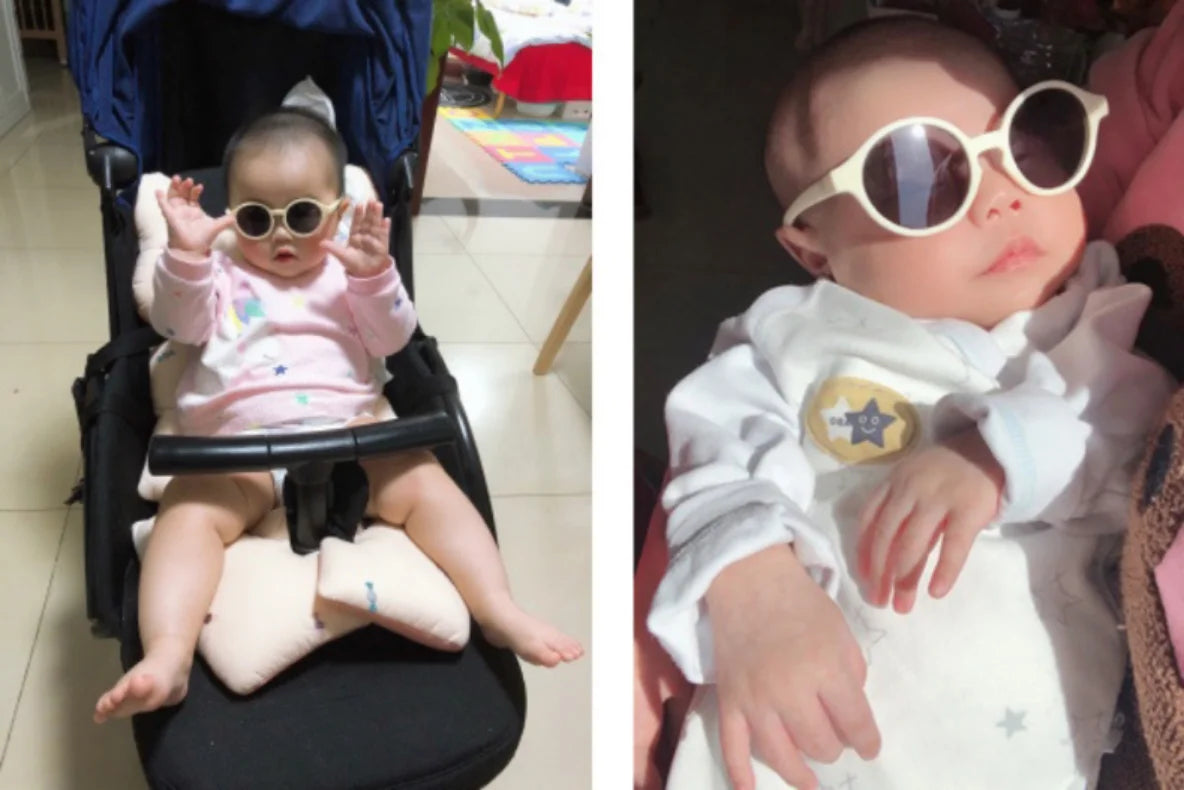 0-4 Years Baby Silical Gel Glasses UV400 Protection TPEE Polarized Strap Baby Girl Flexible Sunglasses with Free Silicone Rope