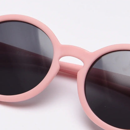 0-4 Years Baby Silical Gel Glasses UV400 Protection TPEE Polarized Strap Baby Girl Flexible Sunglasses with Free Silicone Rope